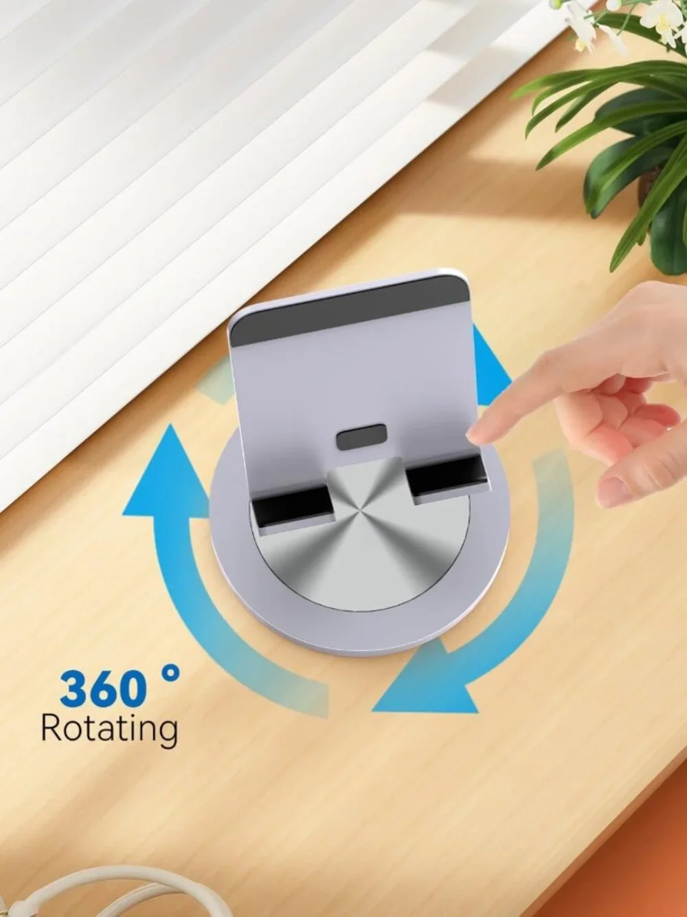 360° Rotating Adjustable Phone Stand Holder - Foldable, Anti-Slip Base for